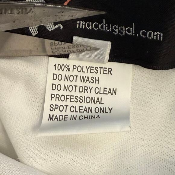 Mac Duggal Women’s 12336CL V Neck Jersey Bridal Dress Train Slit White Size 8 - Picture 6 of 8